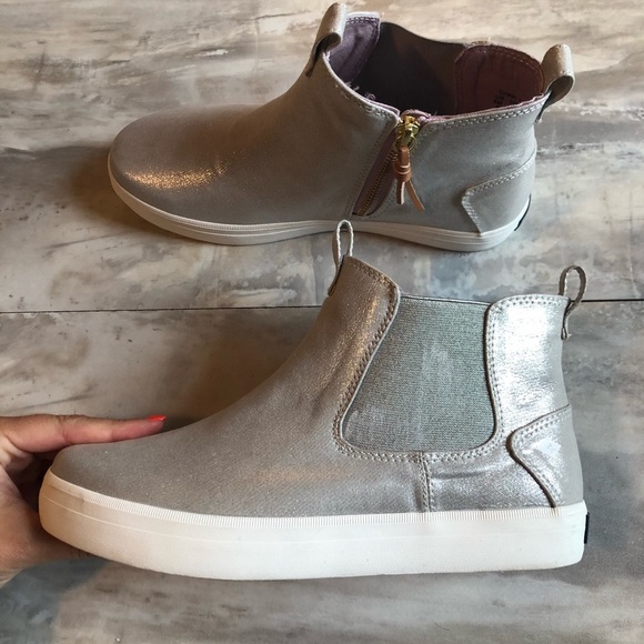 Sperry Crest Mid SILVER metallic boot 6 - Picture 3 of 8